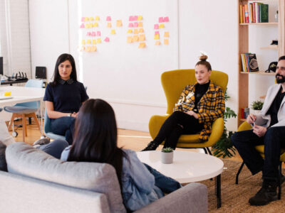 Group of business people talking