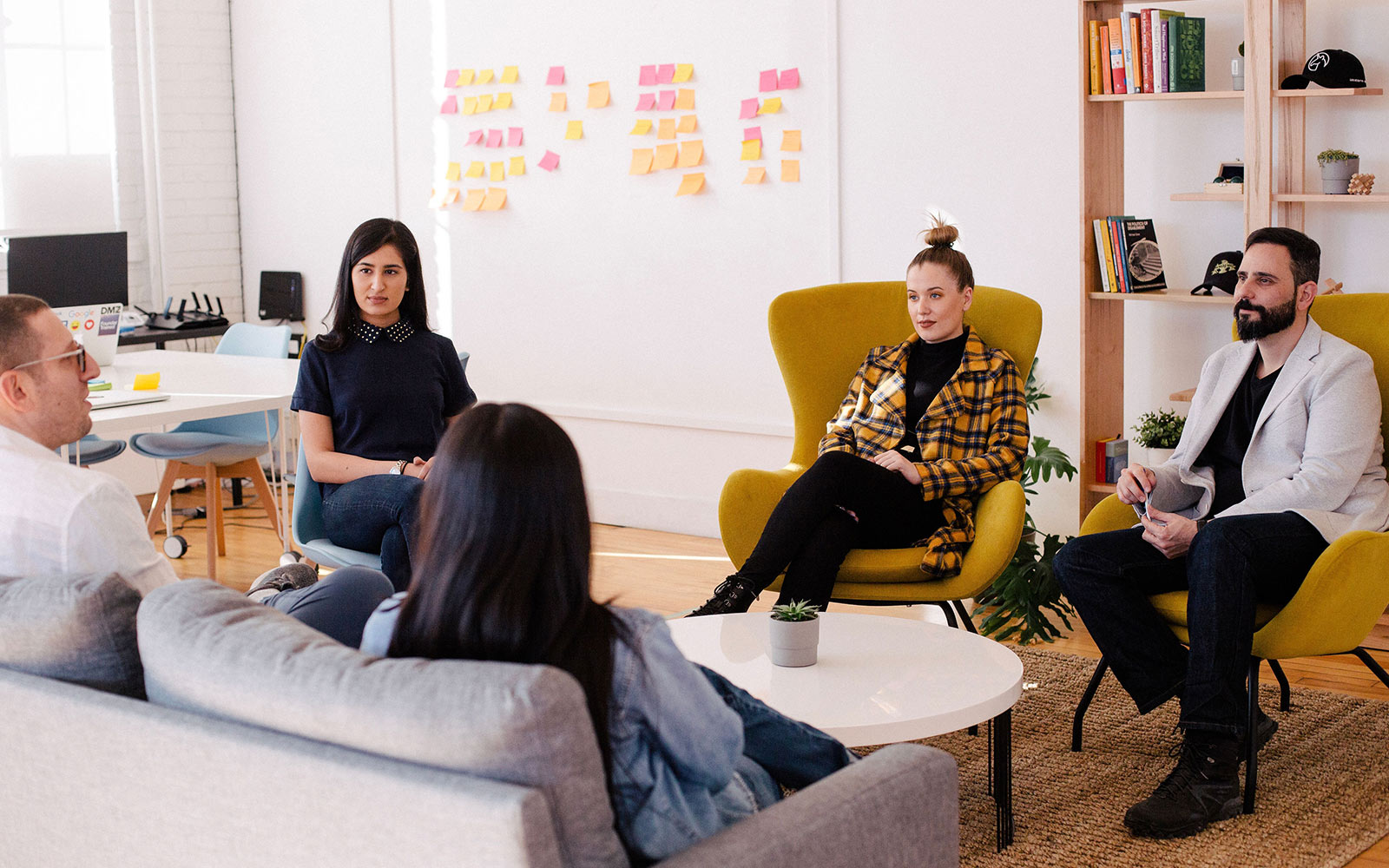 Group of business people talking
