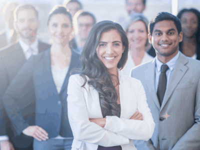 happy workplace team