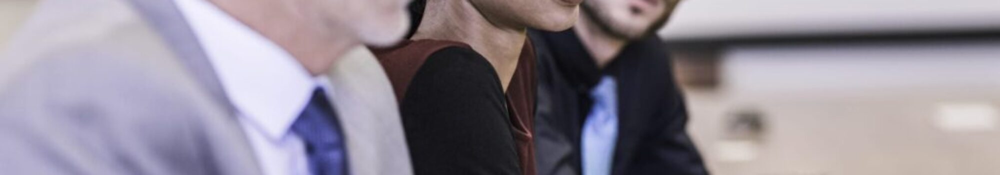 participants at a sexual harassment meeting