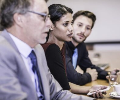 participants at a sexual harassment meeting