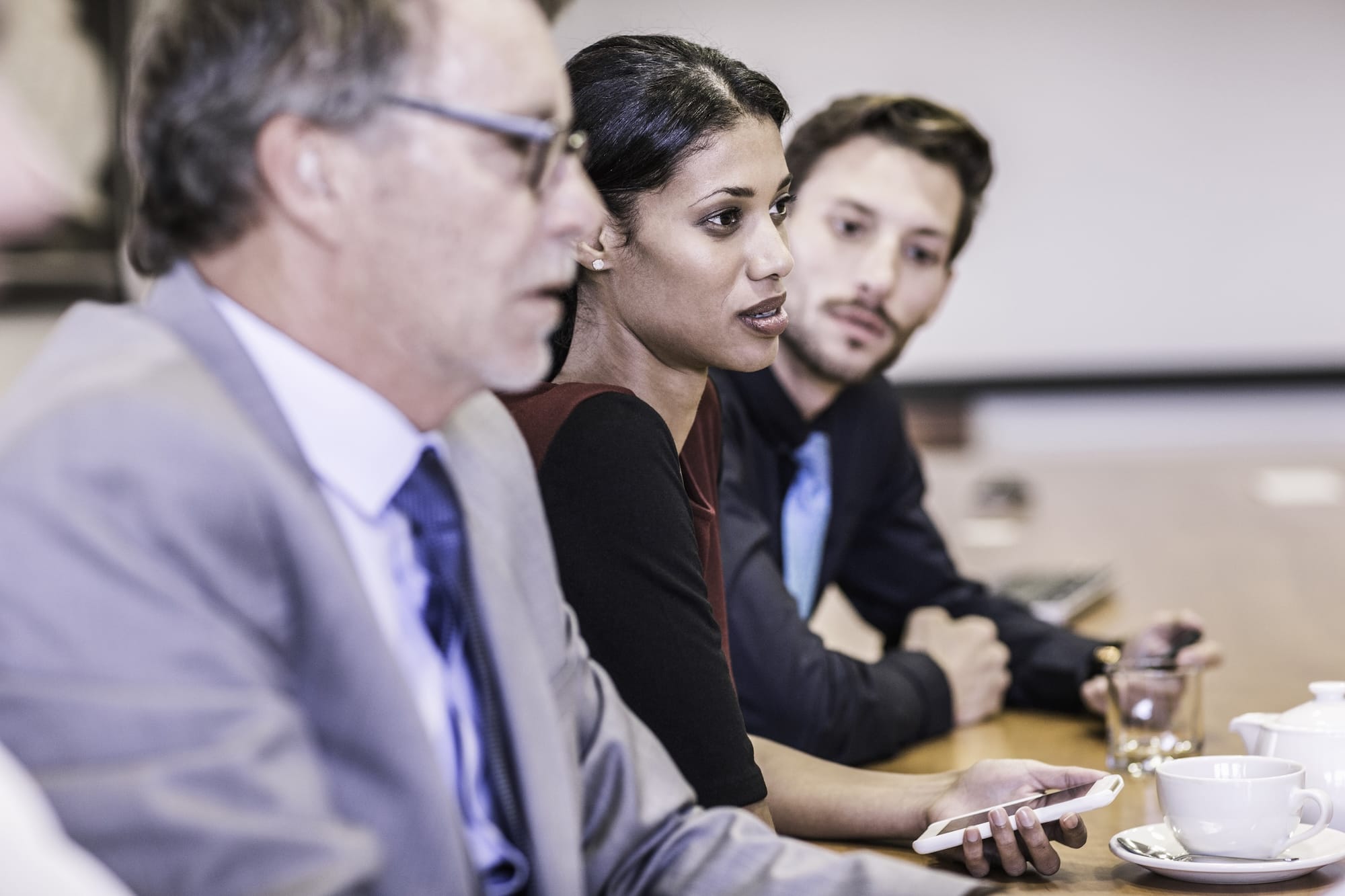 participants at a sexual harassment meeting