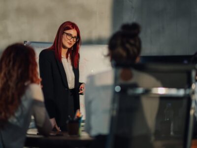 women leading an employment law meeting