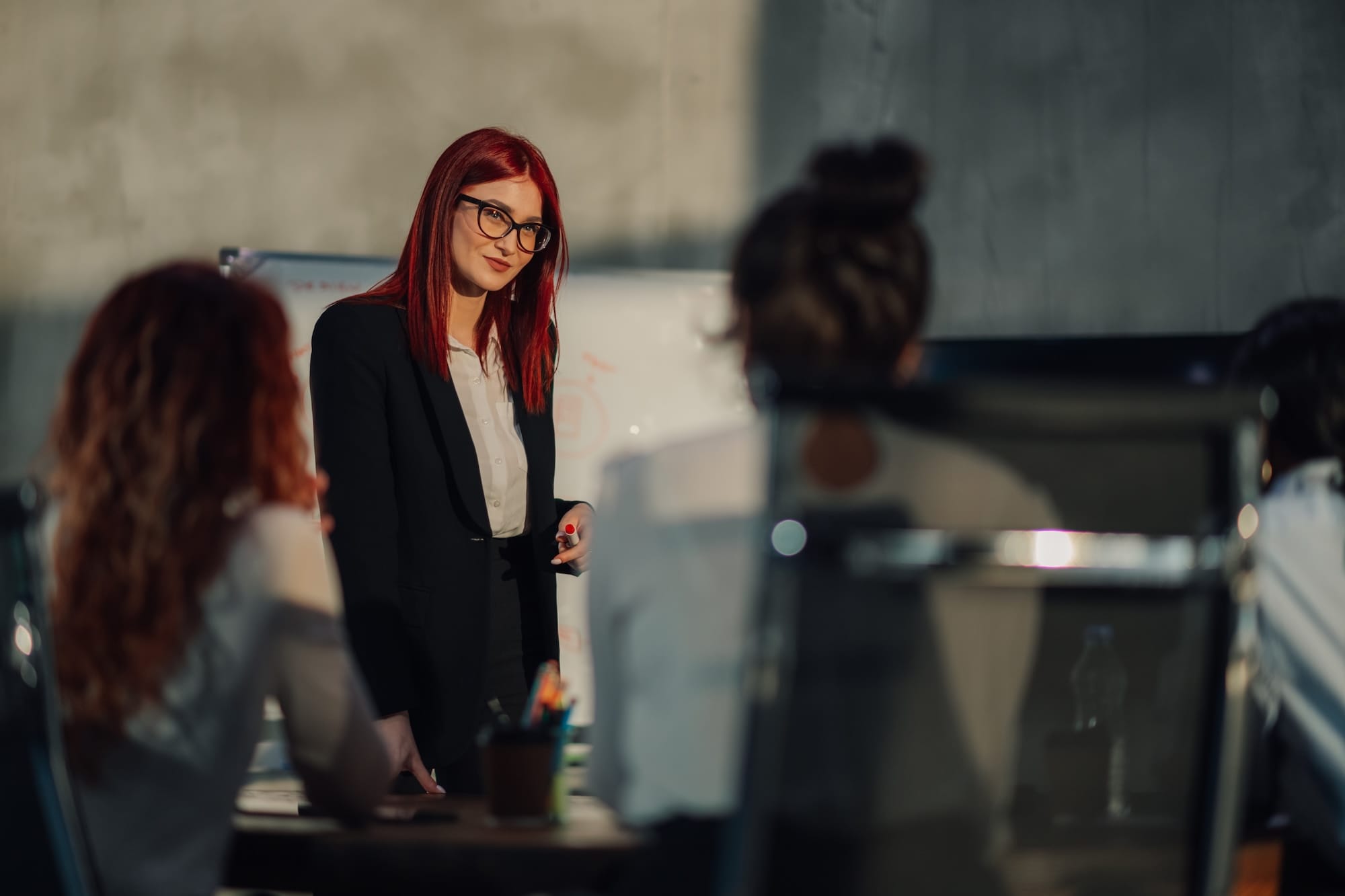 women leading an employment law meeting